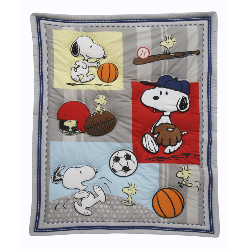 Bedtime Originals Snoopy Sports 3 Piece Crib Bedding Set Reviews Wayfair